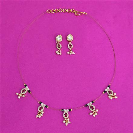 Antique Moti Pendant Set With Gold Plating