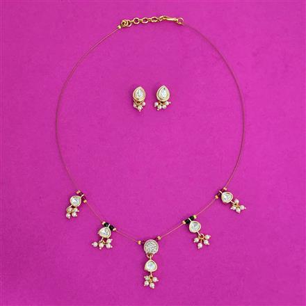 Antique Moti Pendant Set With Gold Plating