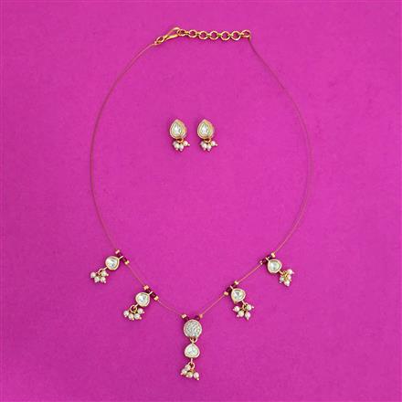 Antique Moti Pendant Set With Gold Plating