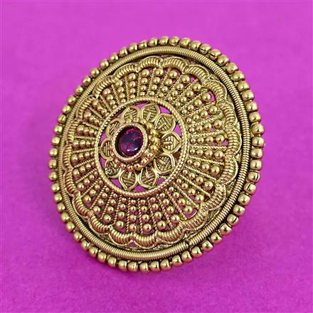 Antique Adjustable Ring With Gold Plating