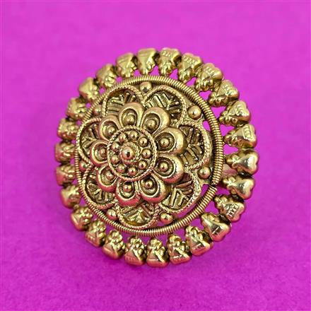 Antique Adjustable Ring With Gold Plating