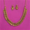 Antique South Indian Necklace Set With Matte Gold Plating