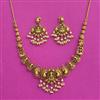 Antique South Indian Necklace Set With Matte Gold Plating