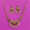 Antique South Indian Necklace Set With Matte Gold Plating
