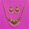 Antique South Indian Necklace Set With Matte Gold Plating