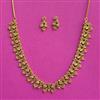Antique Temple Necklace Set With Matte Gold Plating