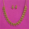 Antique Temple Necklace Set With Matte Gold Plating