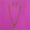 Antique Long Necklace Set With Matte Gold Plating