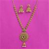 Antique South Indian Necklace Set With Matte Gold Plating