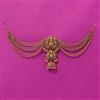 Antique Temple Hair Brooch With Matte Gold Plating