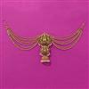 Antique Temple Hair Brooch With Matte Gold Plating