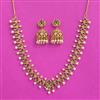Antique South Indian Necklace Set With Matte Gold Plating