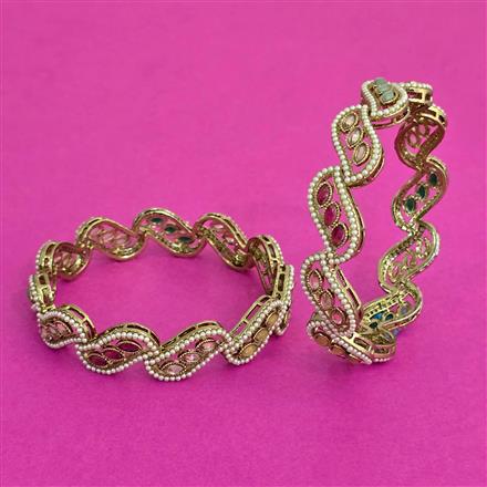 Antique Classic Bangles With Mehndi Plating