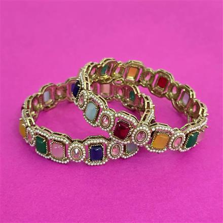 Antique Classic Bangles With Mehndi Plating