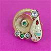 Antique Adjustable Ring With Matte Gold Plating