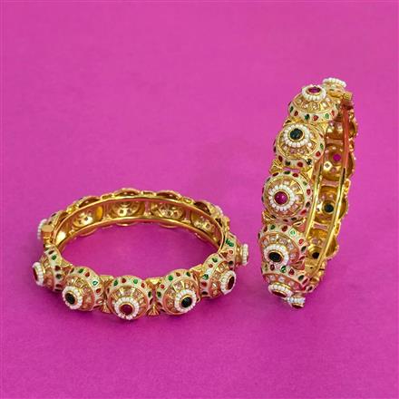 Antique Openable Bangles With Gold Plating