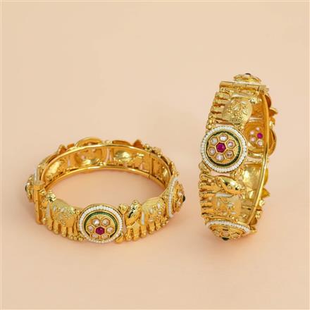Antique Openable Bangles With Gold Plating