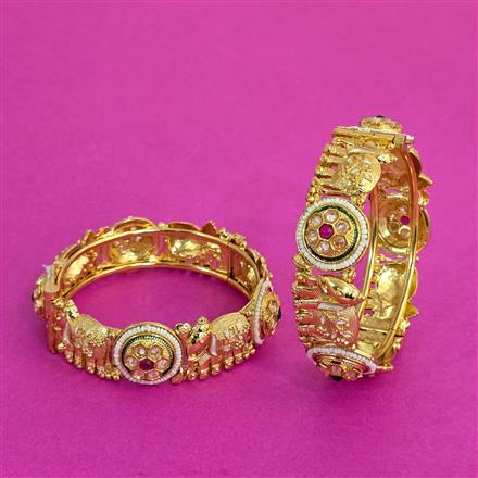 Antique Openable Bangles With Gold Plating