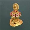 Antique Temple Sindoor Box With Matte Gold Plating