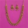 Antique South Indian Necklace Set With Matte Gold Plating