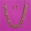 Antique South Indian Necklace Set With Matte Gold Plating