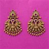 Antique Temple Earring With Matte Gold Plating