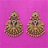 Antique Temple Earring With Matte Gold Plating