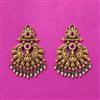 Antique Temple Earring With Matte Gold Plating