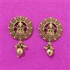 Antique Temple Earring With Matte Gold Plating