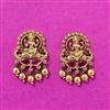Antique Temple Earring With Matte Gold Plating