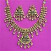 Antique Classic Necklace Set With Matte Gold Plating