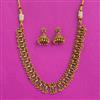 Antique Classic Necklace Set With Matte Gold Plating