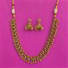 Antique Classic Necklace Set With Matte Gold Plating