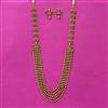Antique Temple Necklace Set With Matte Gold Plating