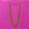 Antique Temple Necklace Set With Matte Gold Plating