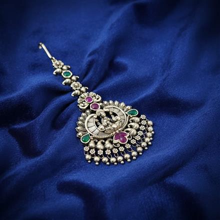 Antique Temple Tikka With Matte Gold Plating