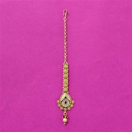 Antique Classic Tikka With Matte Gold Plating