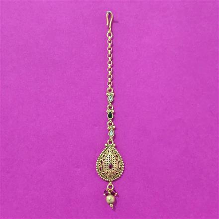 Antique Classic Tikka With Matte Gold Plating