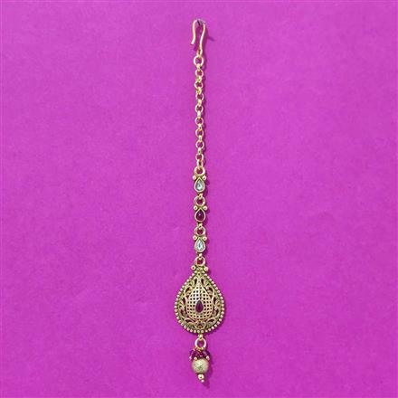 Antique Classic Tikka With Matte Gold Plating