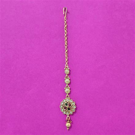 Antique Classic Tikka With Matte Gold Plating