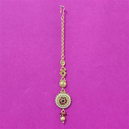 Antique Classic Tikka With Matte Gold Plating