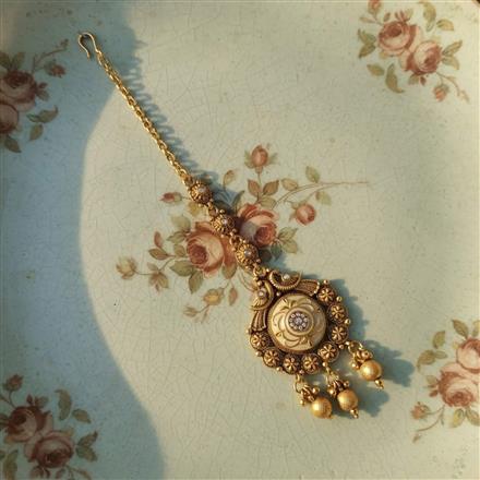 Antique Classic Tikka With Matte Gold Plating