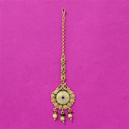 Antique Classic Tikka With Matte Gold Plating