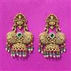 Antique Temple Earring With Matte Gold Plating
