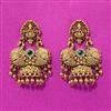 Antique Temple Earring With Matte Gold Plating