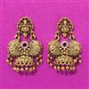 Antique Temple Earring With Matte Gold Plating
