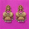 Antique Temple Earring With Matte Gold Plating