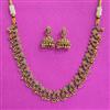 Antique Delicate Necklace Set With Matte Gold Plating