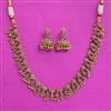 Antique Delicate Necklace Set With Matte Gold Plating