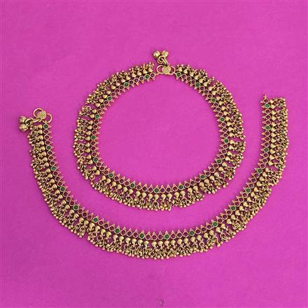 Antique Classic Payal With Matte Gold Plating
